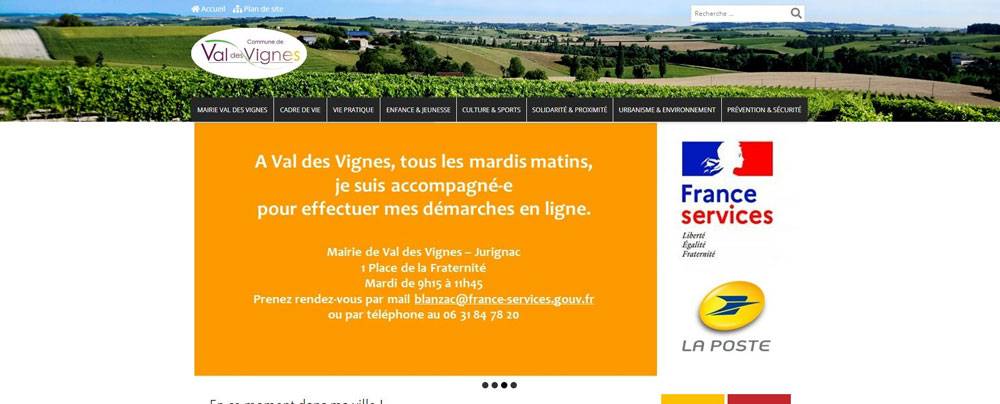 Nouveau site de la commune de Val des Vignes