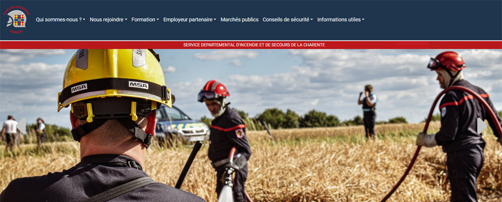 Nouveau site internet du SDIS 16